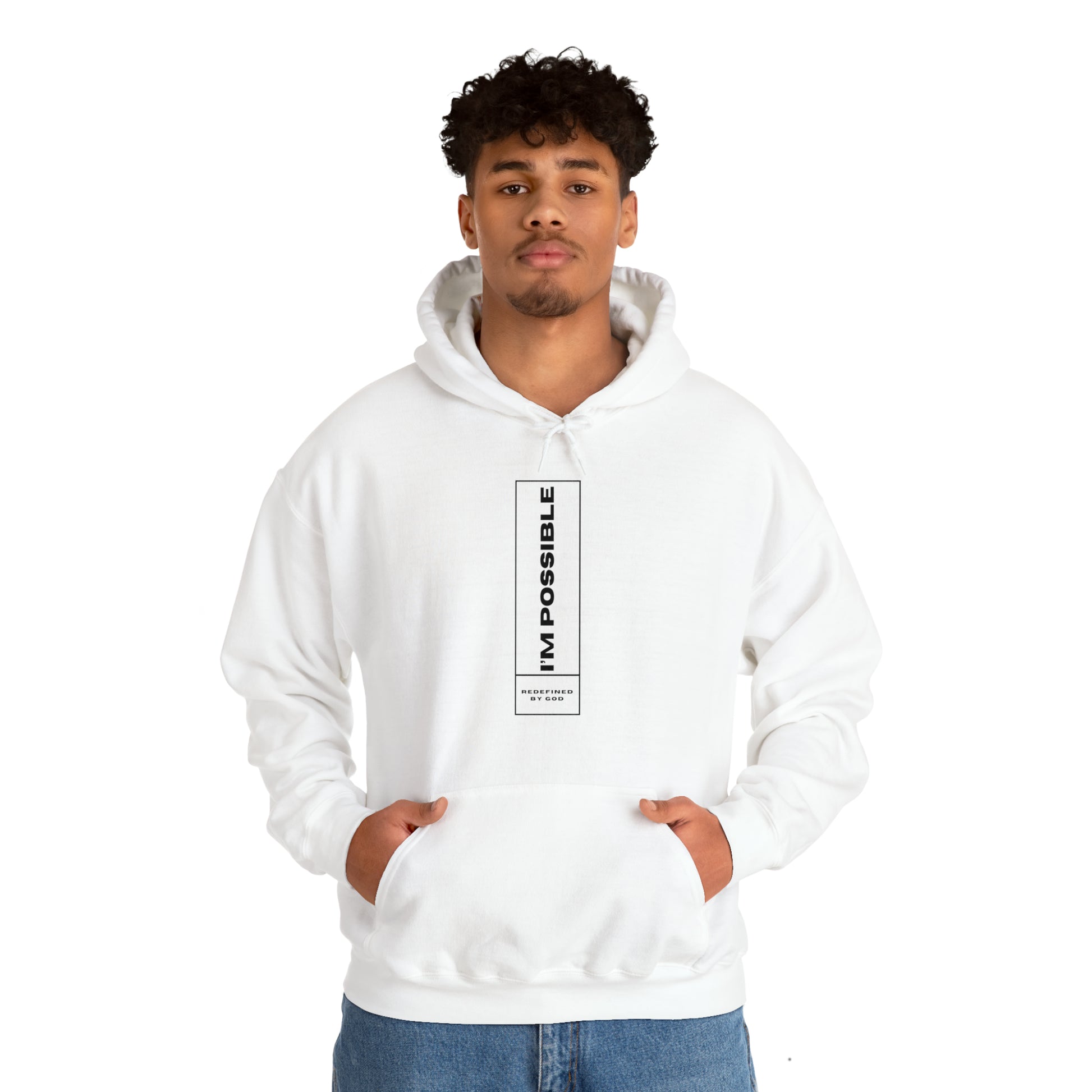 I'm Possible Redefined By God Unisex Hooded Sweatshirt Printify