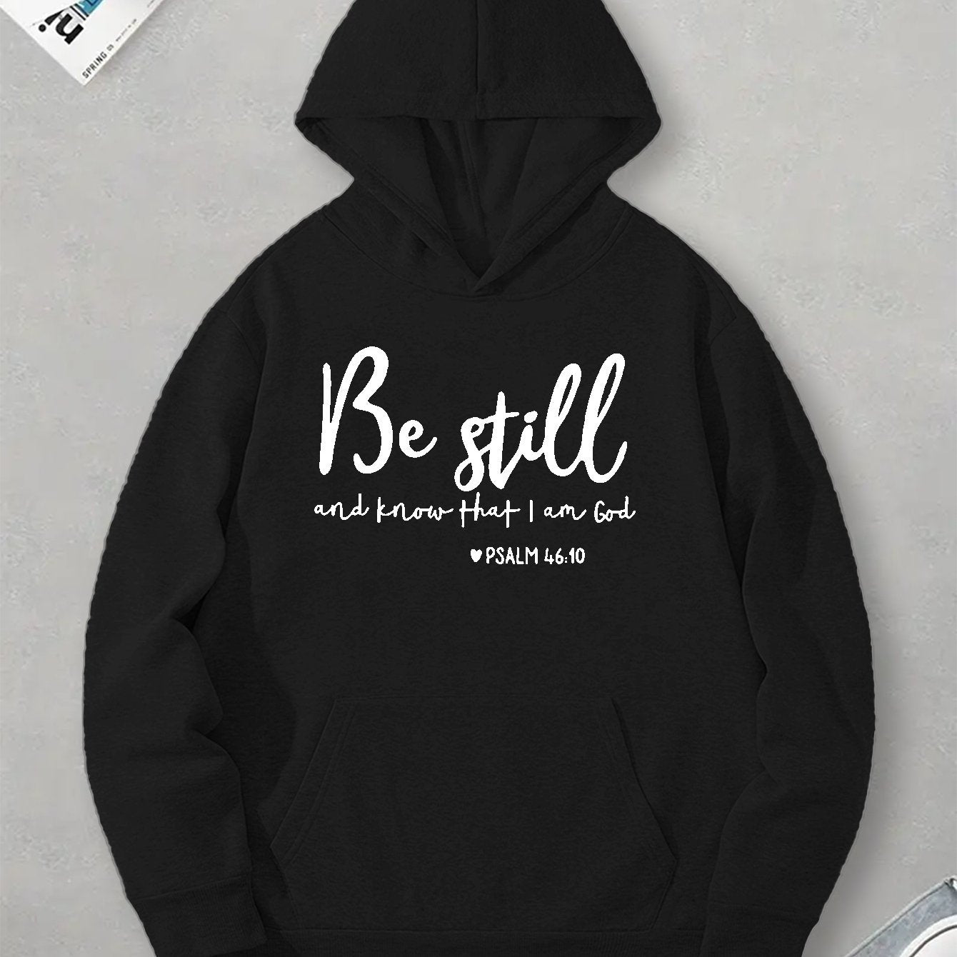 Be Still And Know That I Am God Men's Christian Pullover Hooded Sweatshirt claimedbygoddesigns