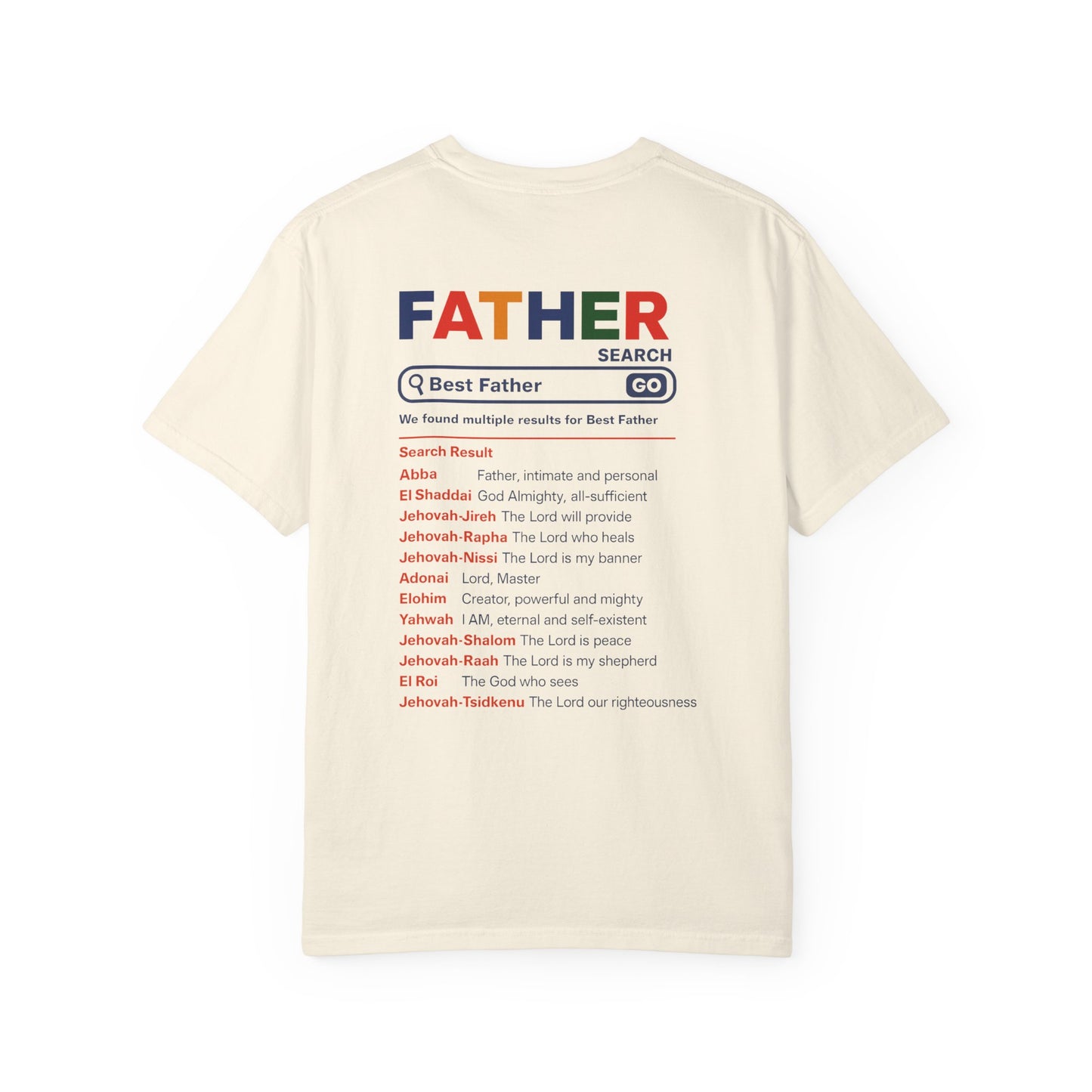 Best Father Garment - Dyed T-Shirt, Funny Dad Tee, Personalized Gift for Father's Day, Trendy Father's Day T-Shirt, Parenting Humor - ClaimedbyGodDesigns