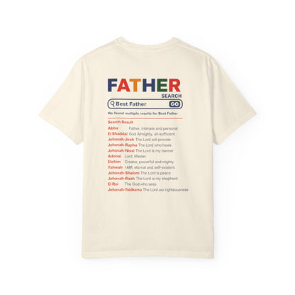 Best Father Garment - Dyed T-Shirt, Funny Dad Tee, Personalized Gift for Father's Day, Trendy Father's Day T-Shirt, Parenting Humor - ClaimedbyGodDesigns