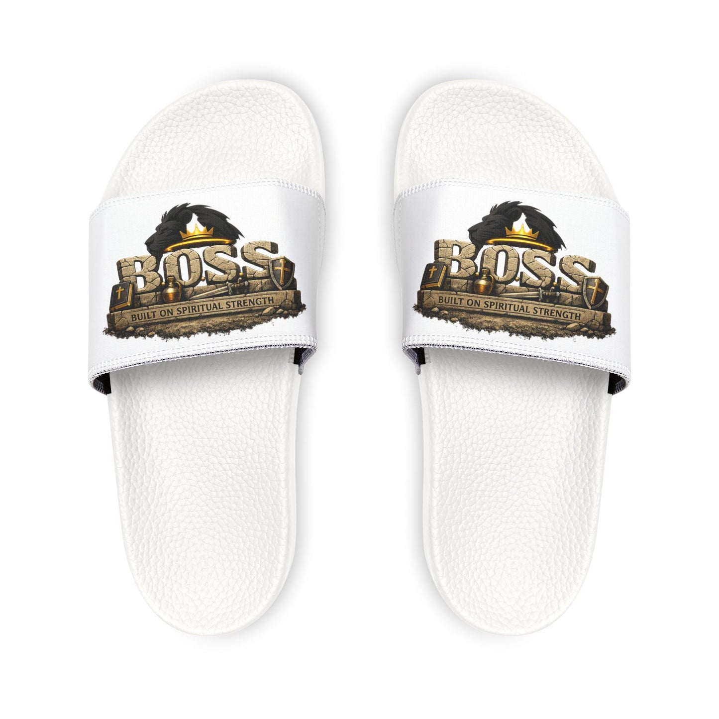 Youth 'Boss' Adjustable Strap Slide Christian Sandals