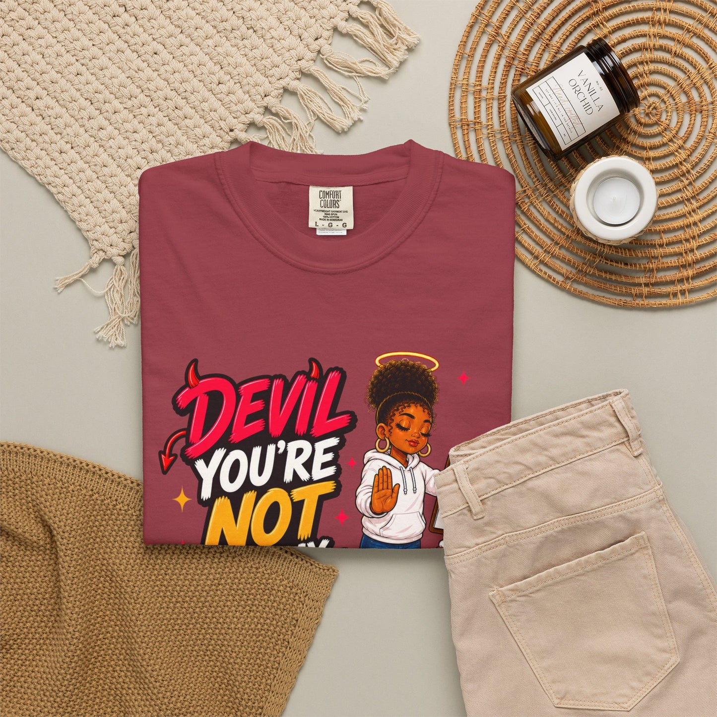 Devil You're Not On My Guest List T-Shirt - ClaimedbyGodDesigns