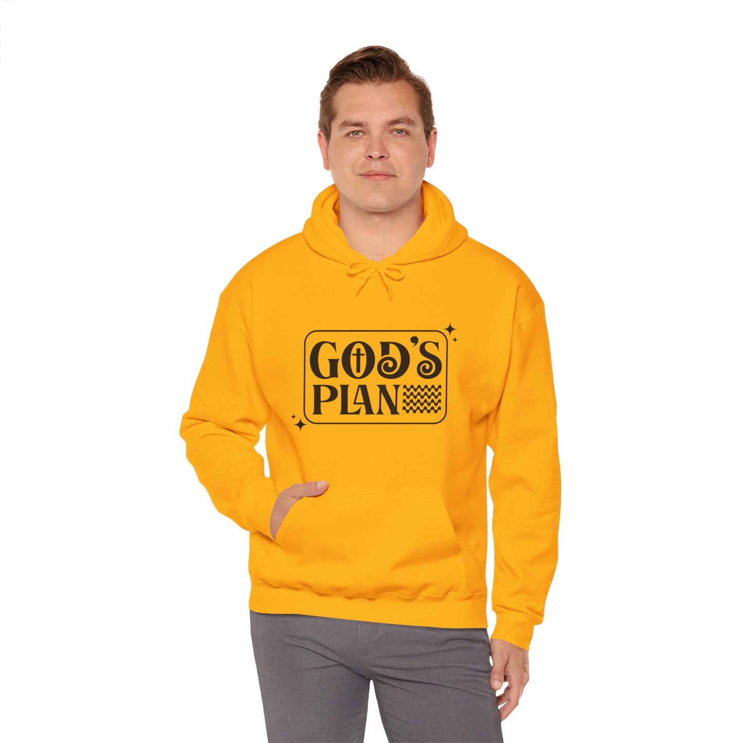 God's Plan Over MIne Unisex Christian Hooded Pullover Sweatshirt