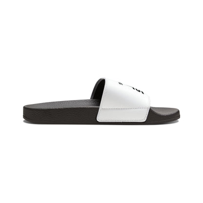 He Did It Women's Christian Slide Sandals — Christian Scripture 1 Corinthians 15:3 Pool Slides