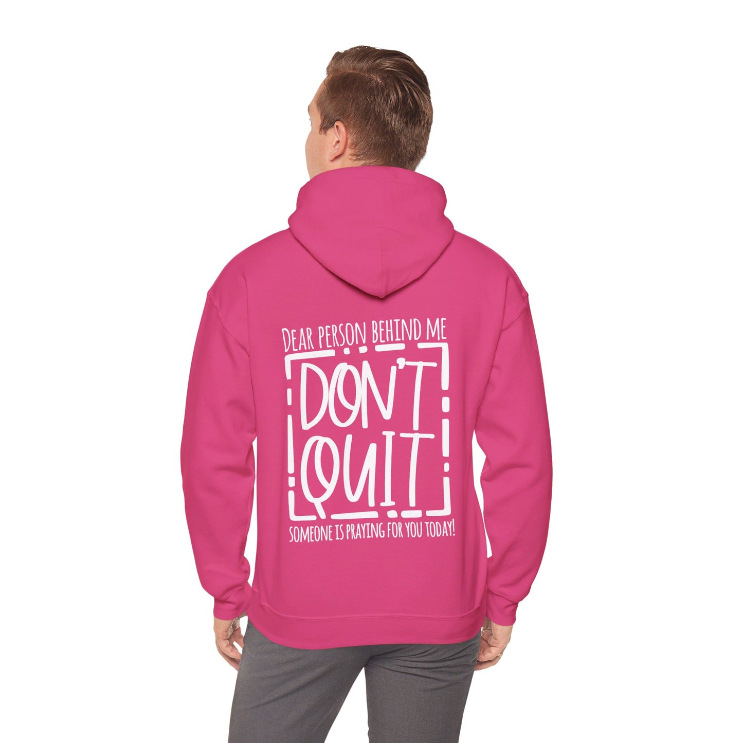 Pray For One Another Don't Quit Unisex Christian Pullover Hooded Sweatshirt