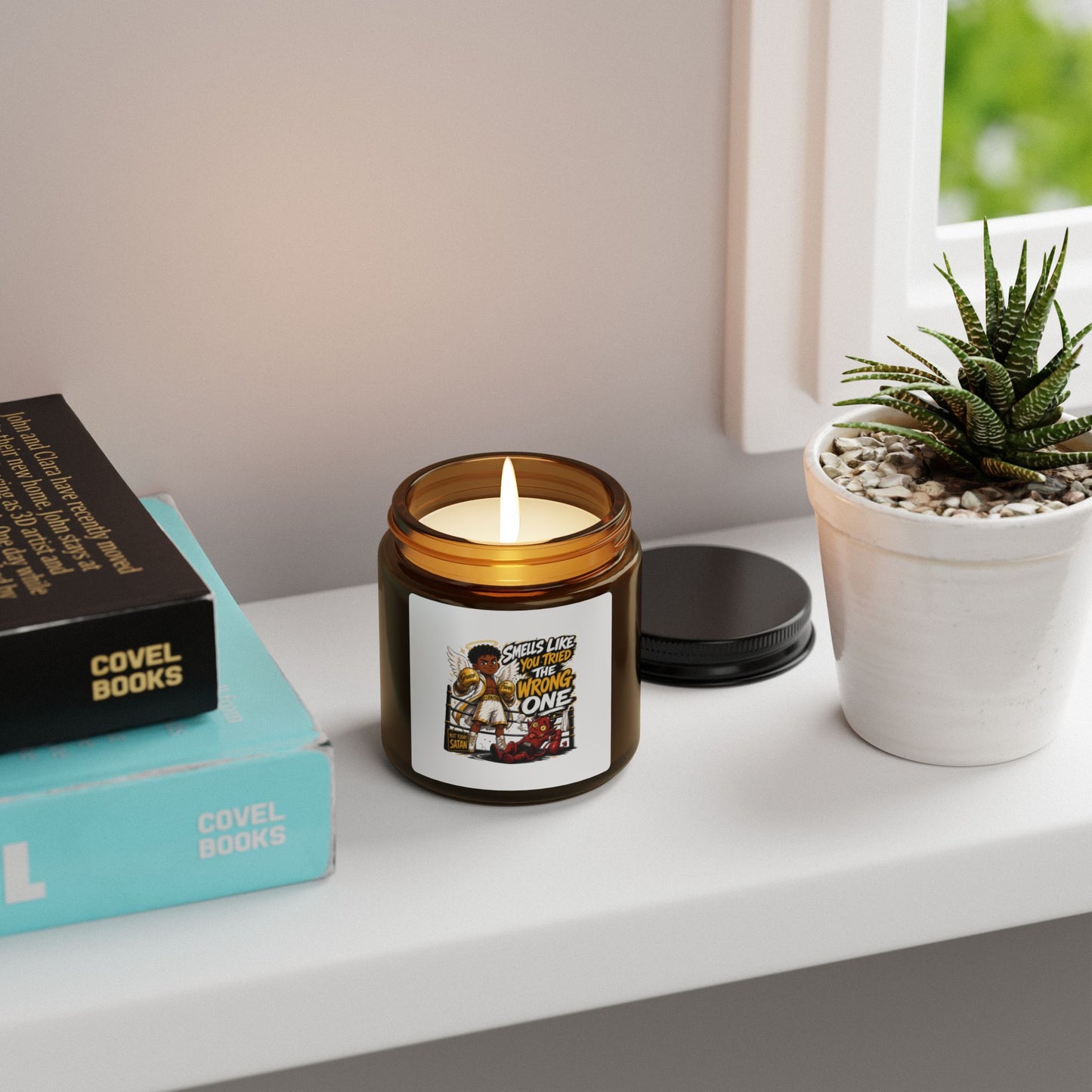 Soy Candle — 'Smells Like the Wrong One' Amber Jar Scented Candle