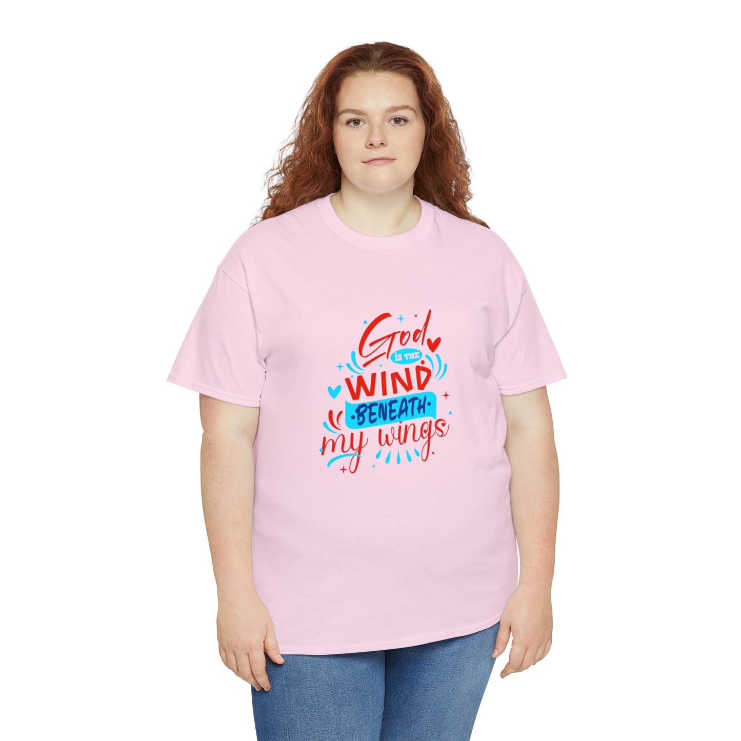 God Is The Wind Beneath My Wings Unisex Heavy Cotton Tee