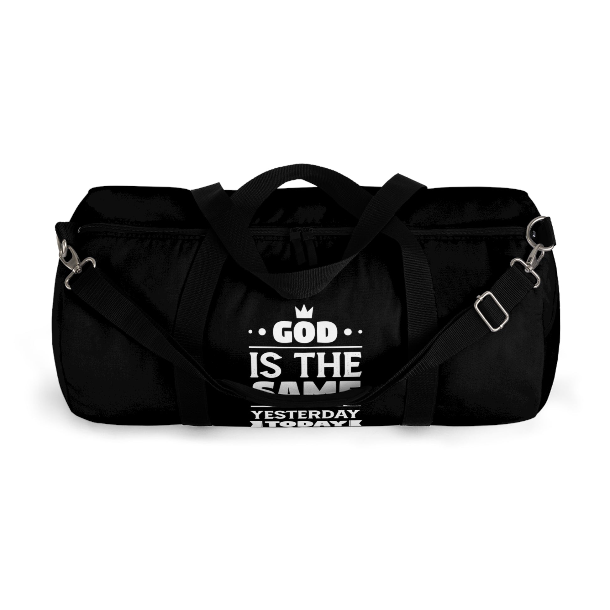 God Is The Same Yesterday Today & Tomorrow Christian Duffel Bag Printify