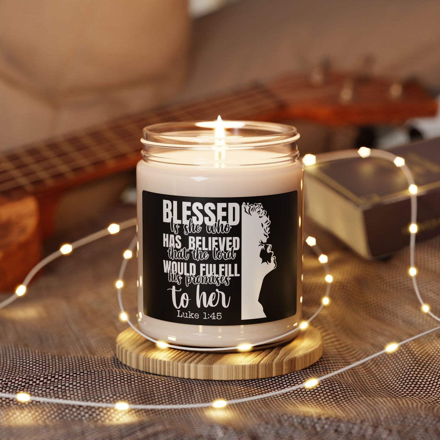 Inspirational Scented Soy  Christian Candle - 'Blessed is She' - Perfect Gift for Faith and Encouragement