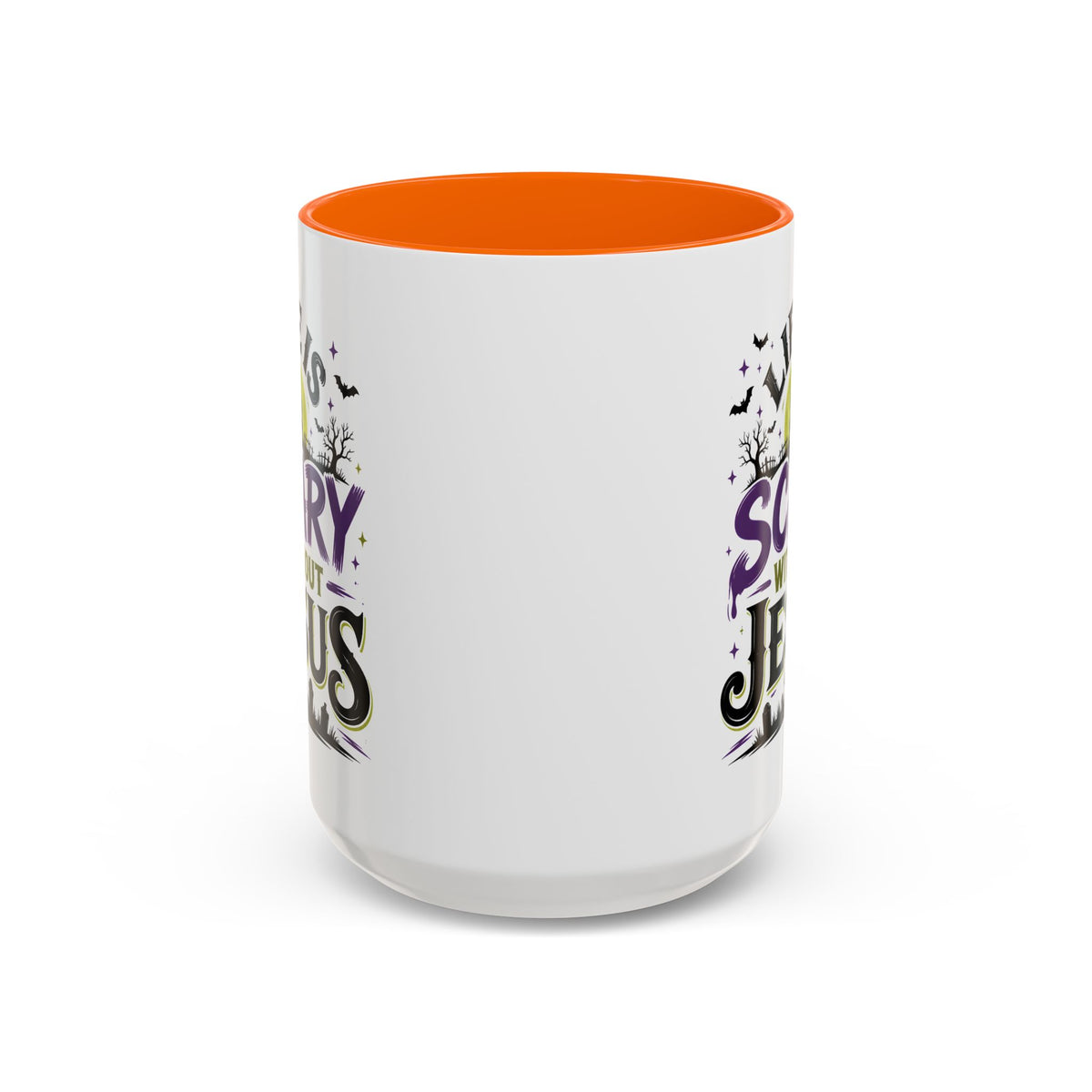Coffee Mug — “Life Is Scary Without Jesus” Halloween Christian Accent Mug (11/15oz)