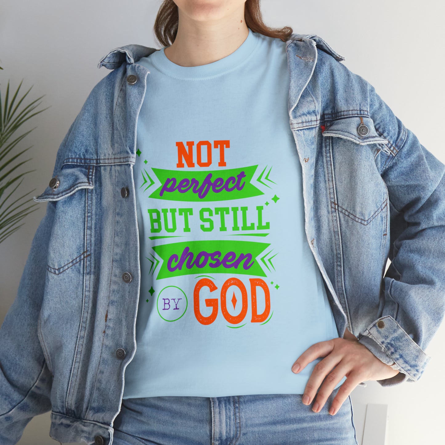 Not Perfect But Still Chosen By God Unisex Heavy Cotton Tee