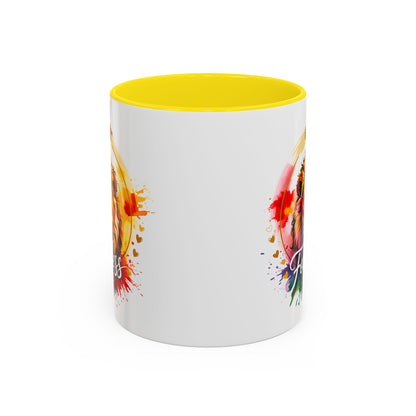 Fearless in Faith Lion Coffee Accent Mug - 11oz & 15oz Inspirational Drinkware