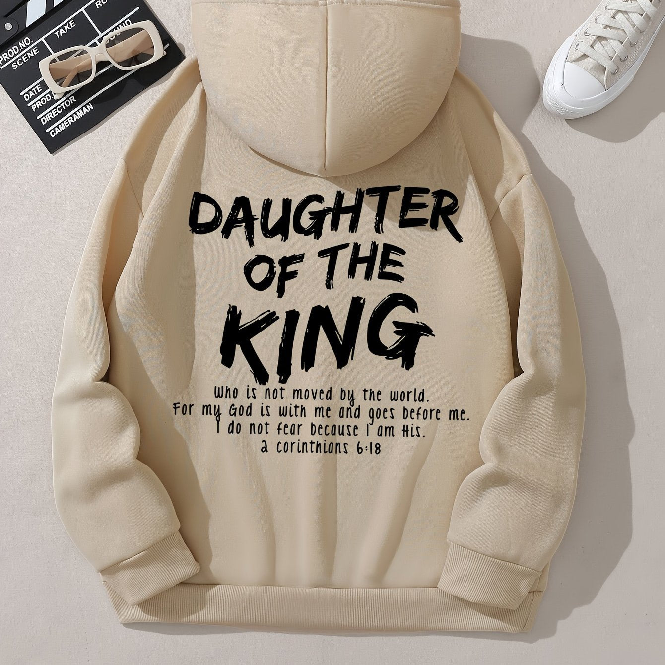 Daughter Of The King Women's Christian Pullover Hooded Sweatshirt claimedbygoddesigns