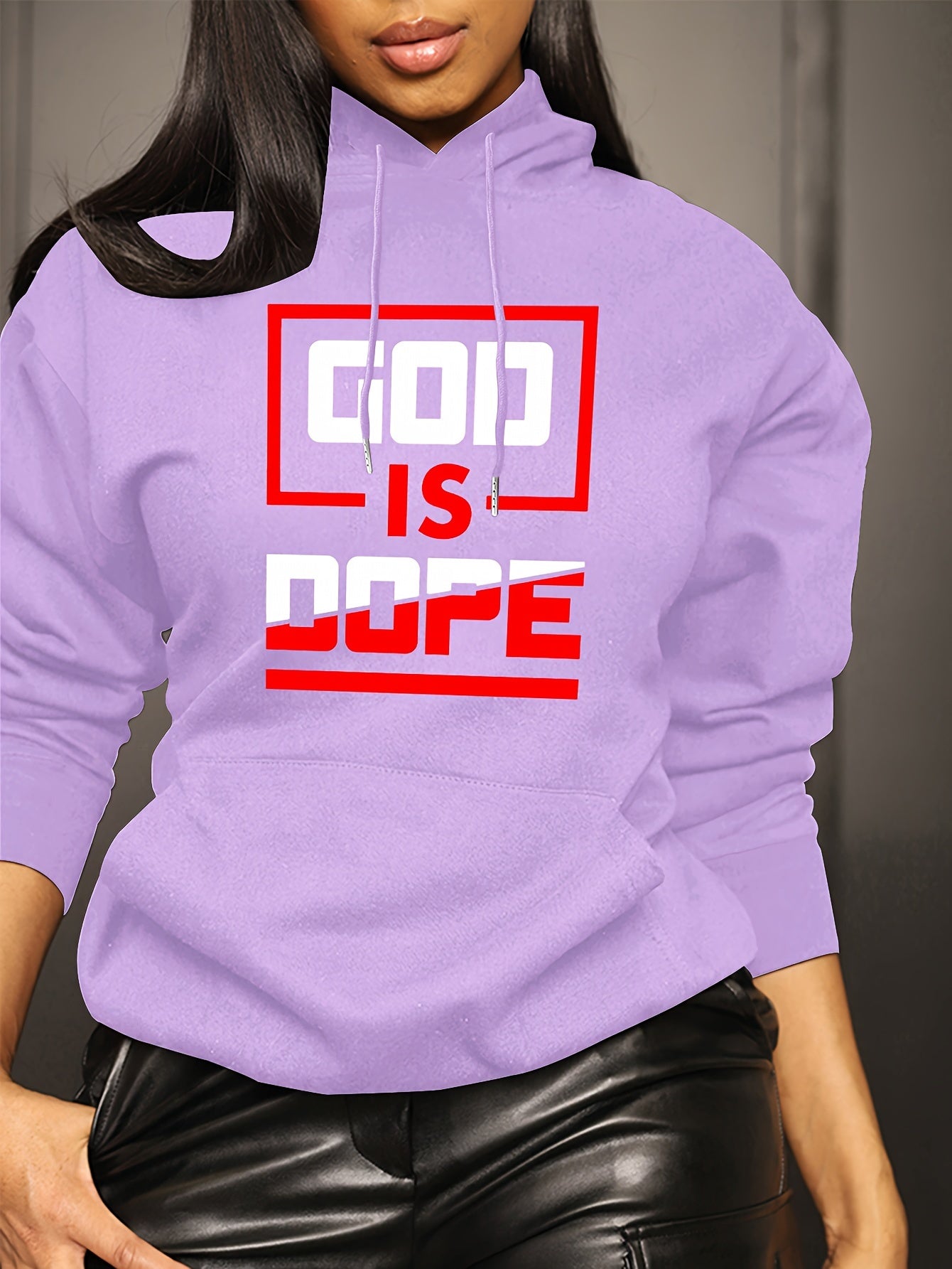 God Is Dope Women's Christian Pullover Hooded Sweatshirt claimedbygoddesigns