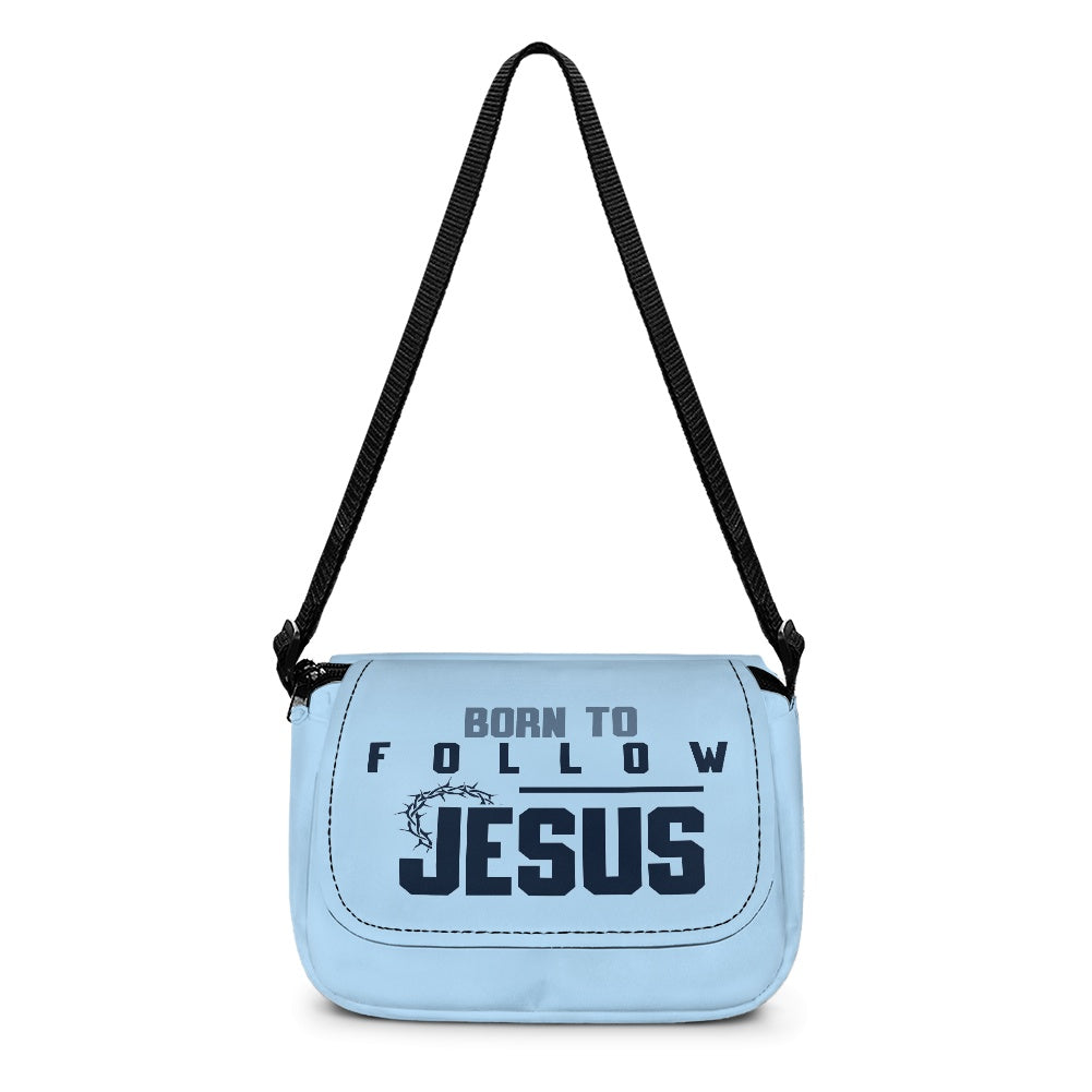 Born To Follow Jesus Christian Kids Flap Crossbody Bag