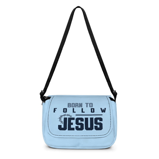 Born To Follow Jesus Christian Kids Flap Crossbody Bag