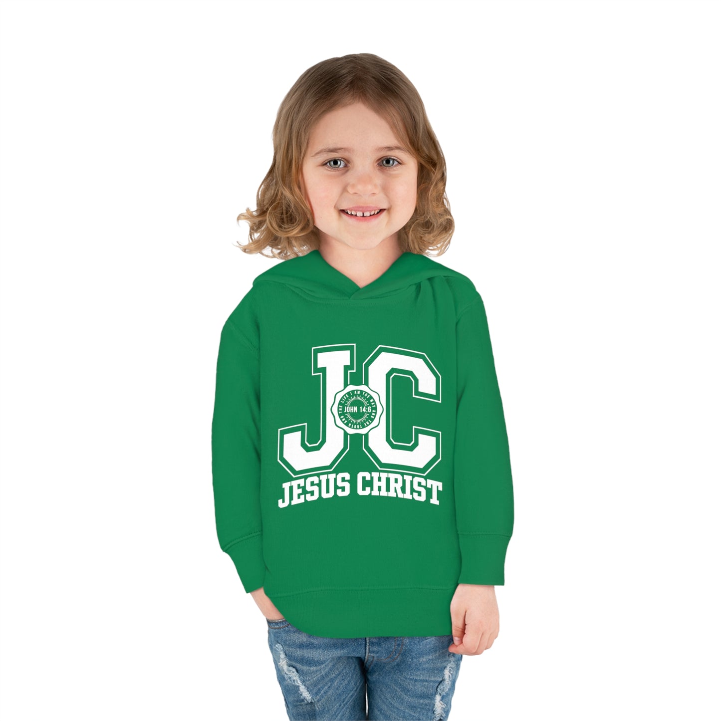 JC Jesus Christ Christian Toddler Pullover Fleece Hooded Sweatshirt