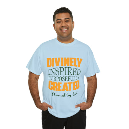 Divinely Inspired Purposefully Created Unisex Heavy Cotton Tee