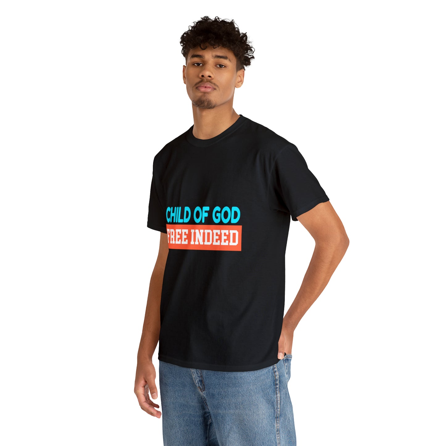 Child Of God Free Indeed Unisex Heavy Cotton Tee Printify