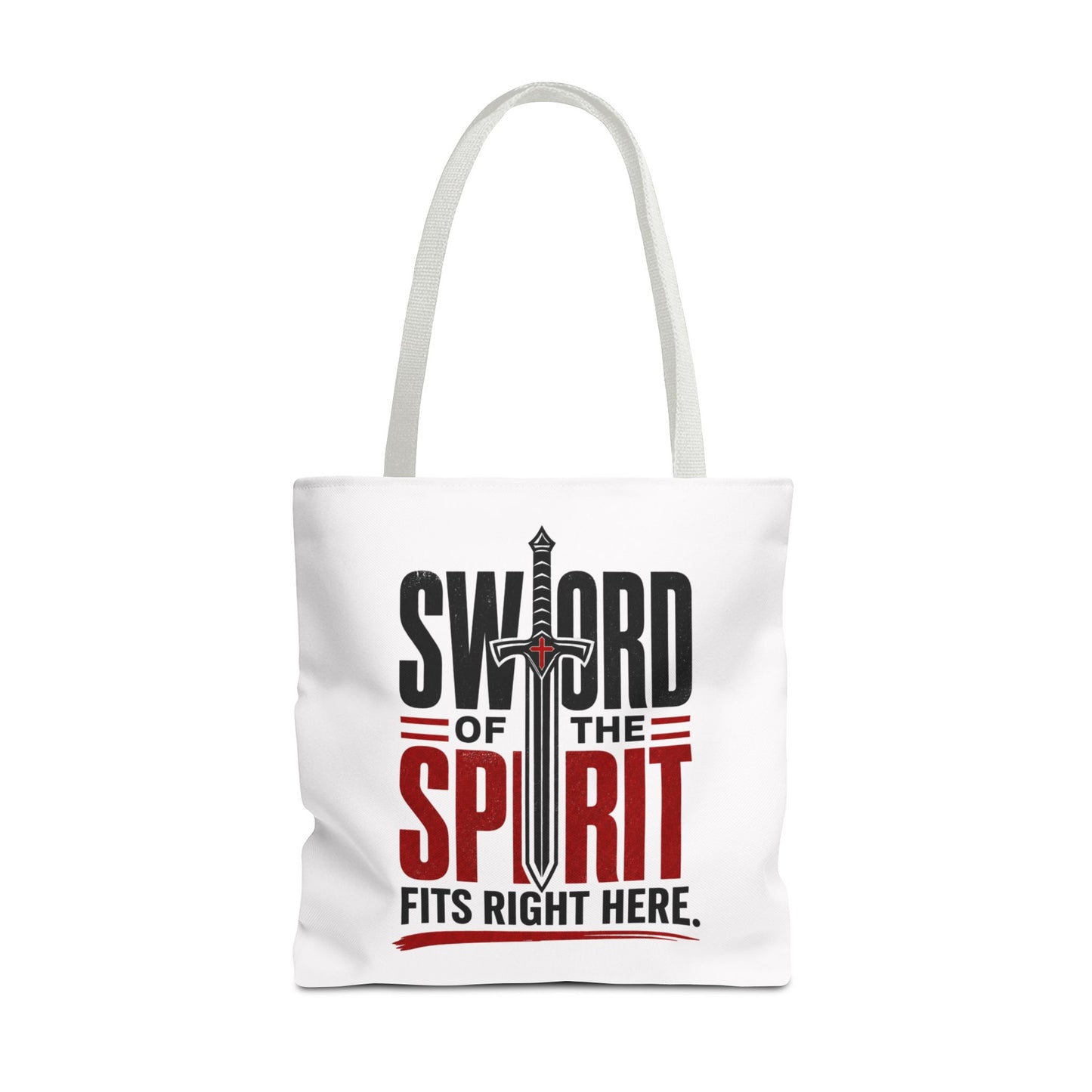 Sword of the Spirit Tote Bag — Christian Faith Inspirational Canvas Tote - ClaimedbyGodDesigns