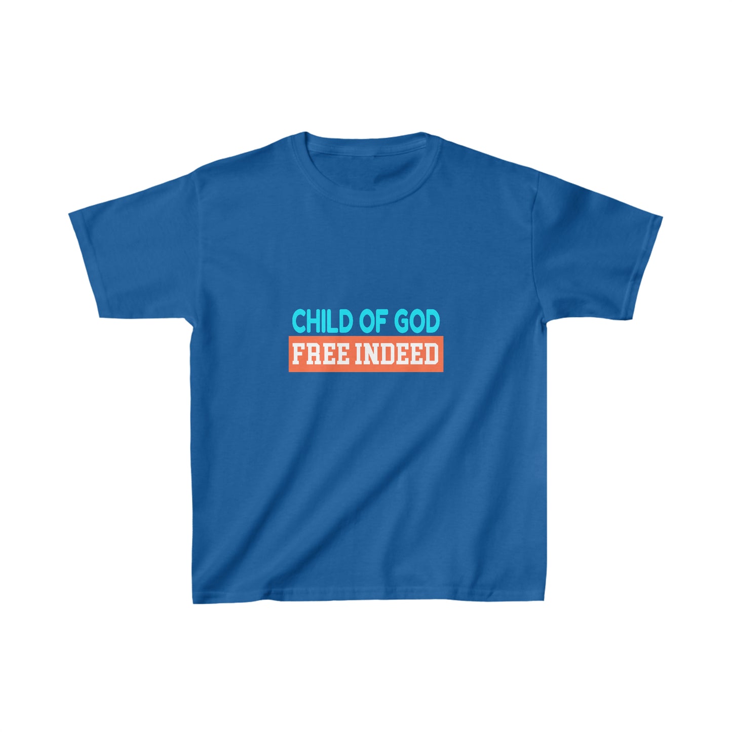 Child Of God Free Indeed Youth Christian T-Shirt Printify