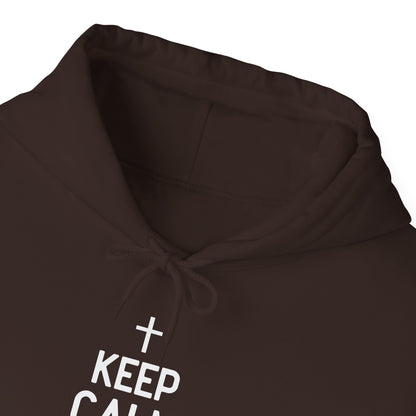 Keep Calm And Think What Would He Do (wwjd)Unisex Christian Hooded Pullover Sweatshirt