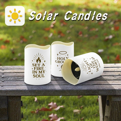 Light And Worship Christian Solar Wave Candles Set of 6 - ClaimedbyGodDesigns