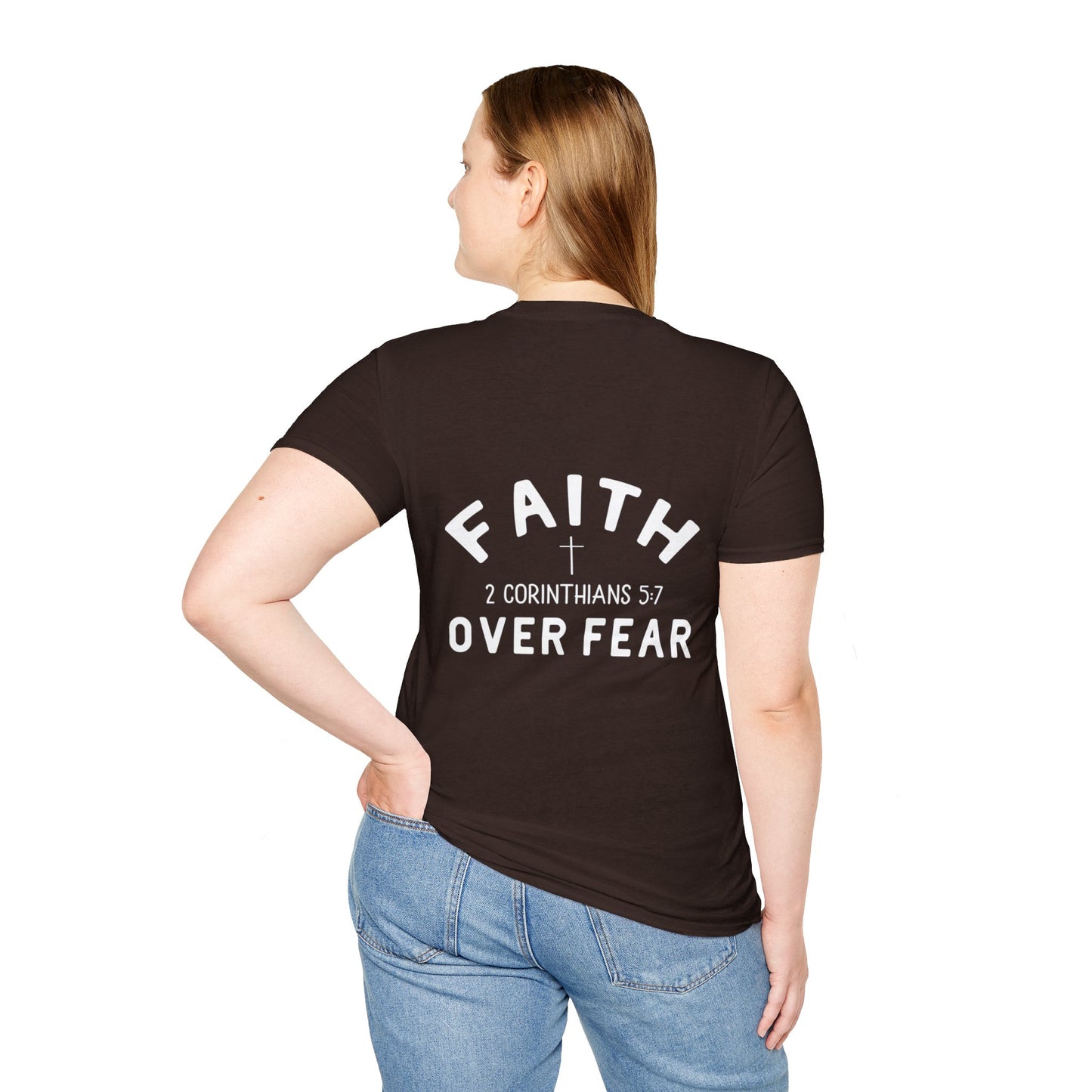 Faith Over Fear 3 Crosses   Christian Unisex T-shirt