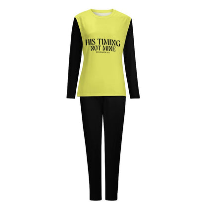 His Timing Not Mine Women's Christian Pajamas - ClaimedbyGodDesigns