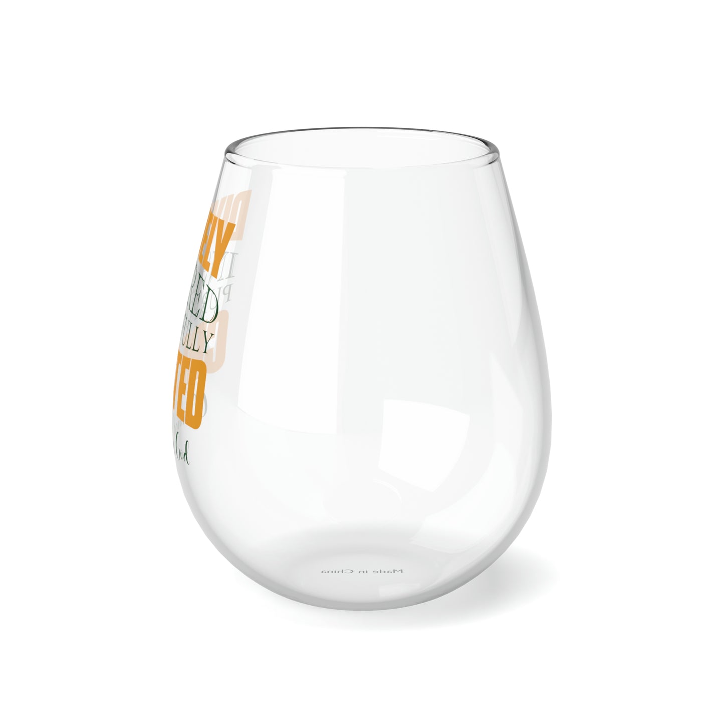 Divinely Inspired Purposefully Created Stemless Wine Glass, 11.75oz