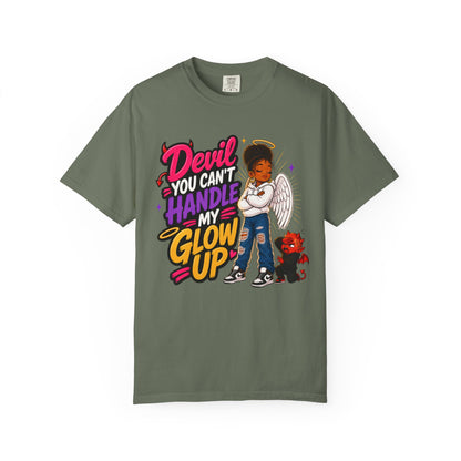 Devil You Can't Handle My Glow Up T-Shirt — Angel Girl Graphic Tee - ClaimedbyGodDesigns