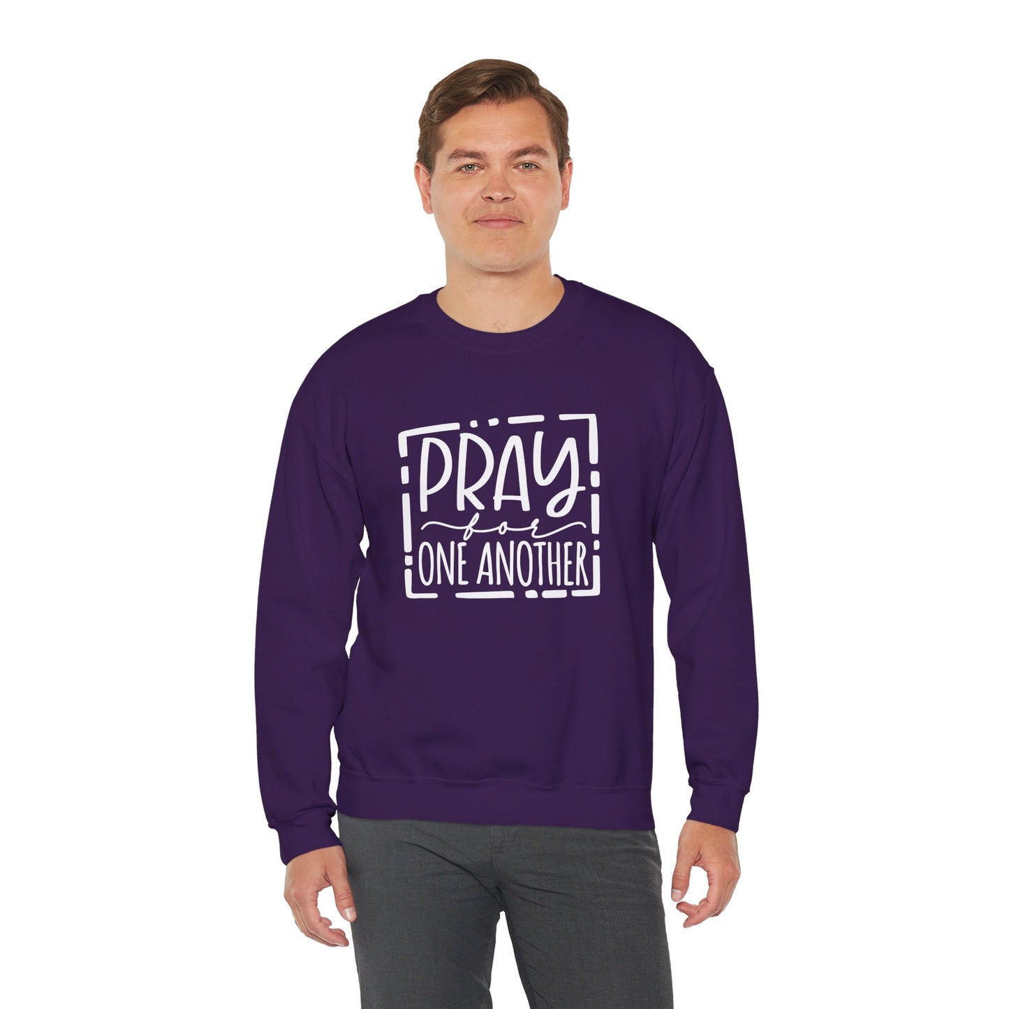 Pray For One Another Don't Quit Unisex Heavy Blend™ Crewneck Christian Sweatshirt