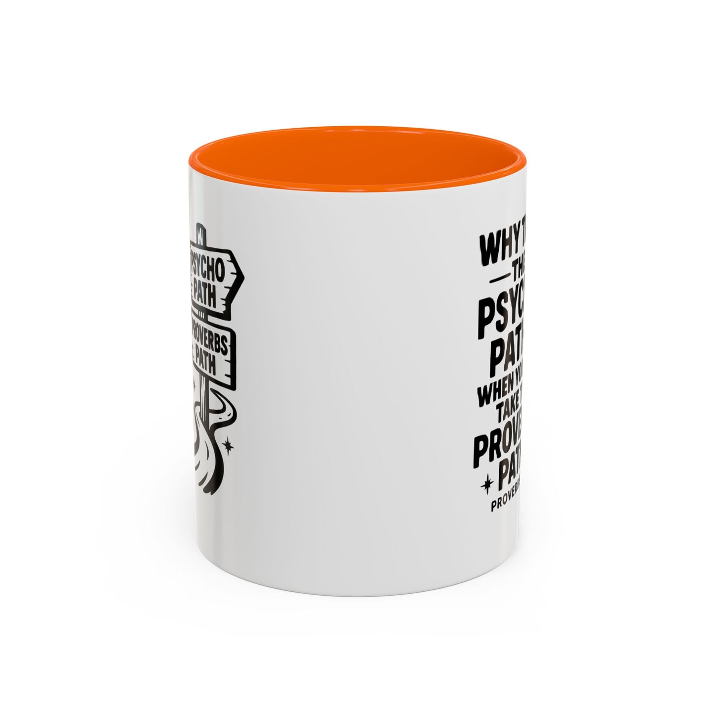 Inspirational Quote Accent Coffee Mug - Perfect Gift for Motivational Moments, Office Desk Essentials, Christian Gifts, Proverbs 3:5-6