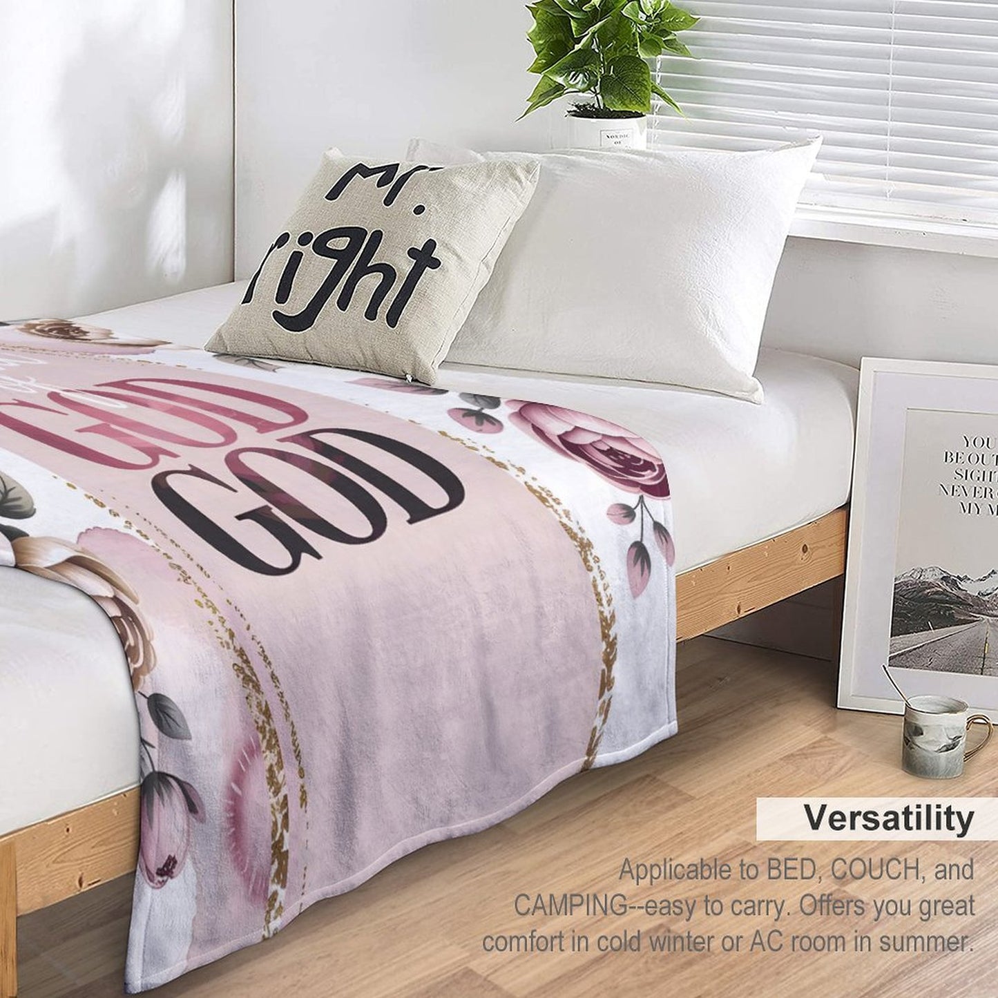 Child Of God Christian Flannel Throw Blanket for Bedroom