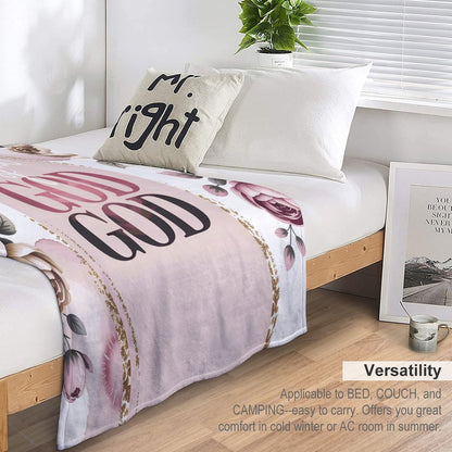 Child Of God Christian Flannel Throw Blanket for Bedroom