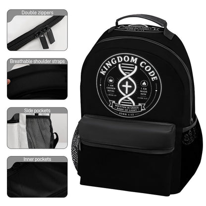 Kingdom Code Youth Christian Casual Backpack - ClaimedbyGodDesigns