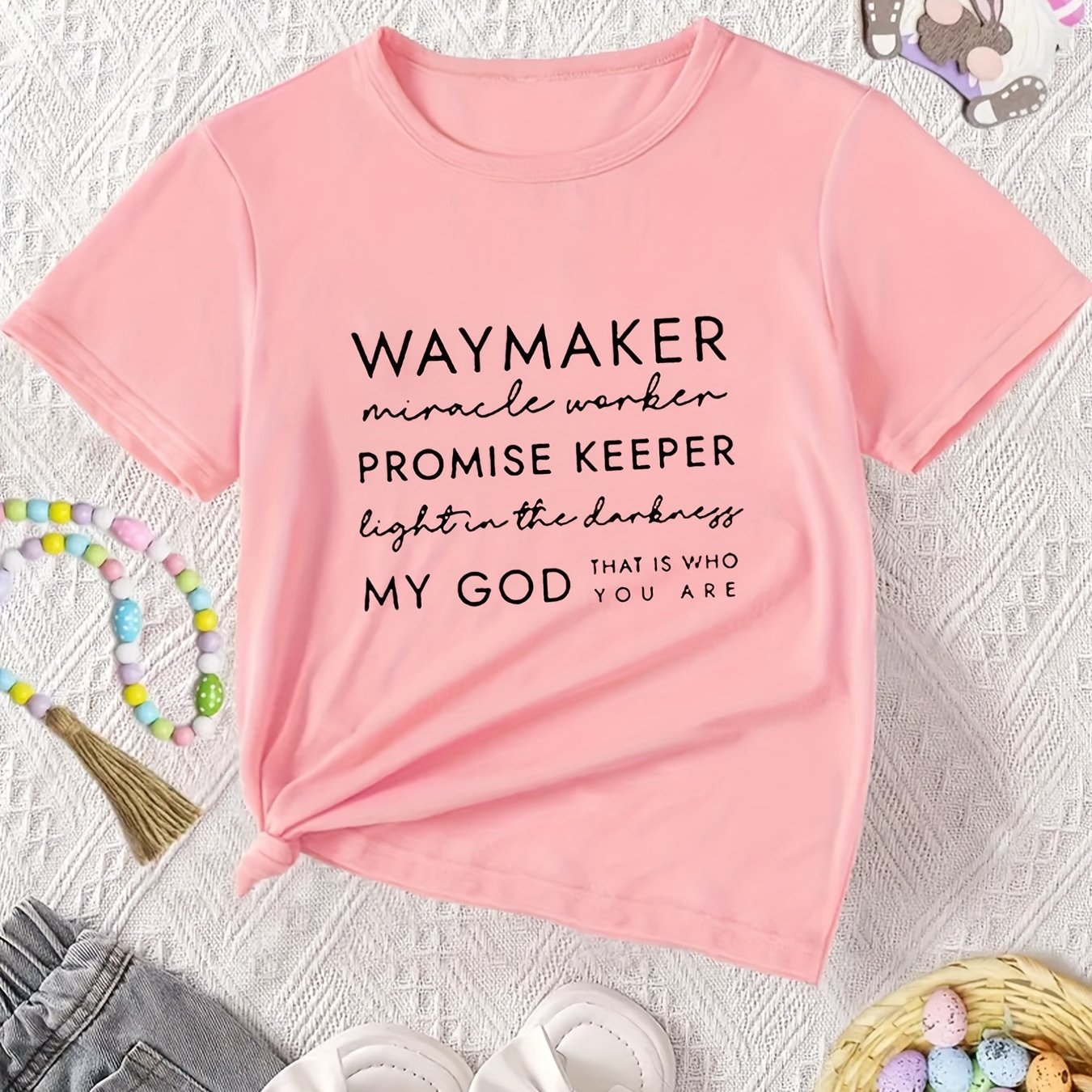Waymaker Promise Keeper My God Youth Christian T-shirt claimedbygoddesigns