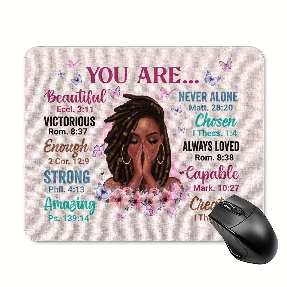 1pc You Are (bible verses) Christian Mouse Pad 9.45 * 7.9 Inches 3mm claimedbygoddesigns