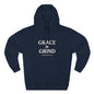 Grace > Grind Unisex Christian Hooded Sweatshirt - Inspirational Fleece Pullover Hoodie for Motivation, Perfect for Gifts, Casual Wear, Fitness, Spirituality - ClaimedbyGodDesigns