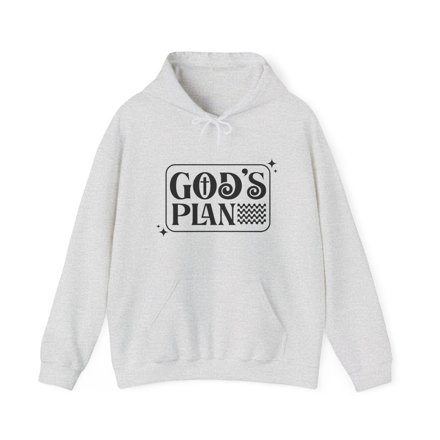 God's Plan Over MIne Unisex Christian Hooded Pullover Sweatshirt