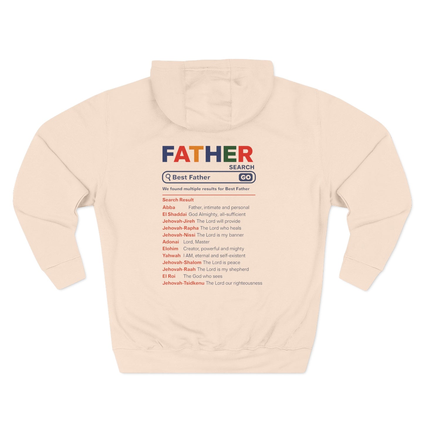 Father's Day Three - Panel Fleece Hoodie, Gift for Dad, Best Father Hoodie, Personalized Father Sweatshirt, Cute Dad Attire - ClaimedbyGodDesigns