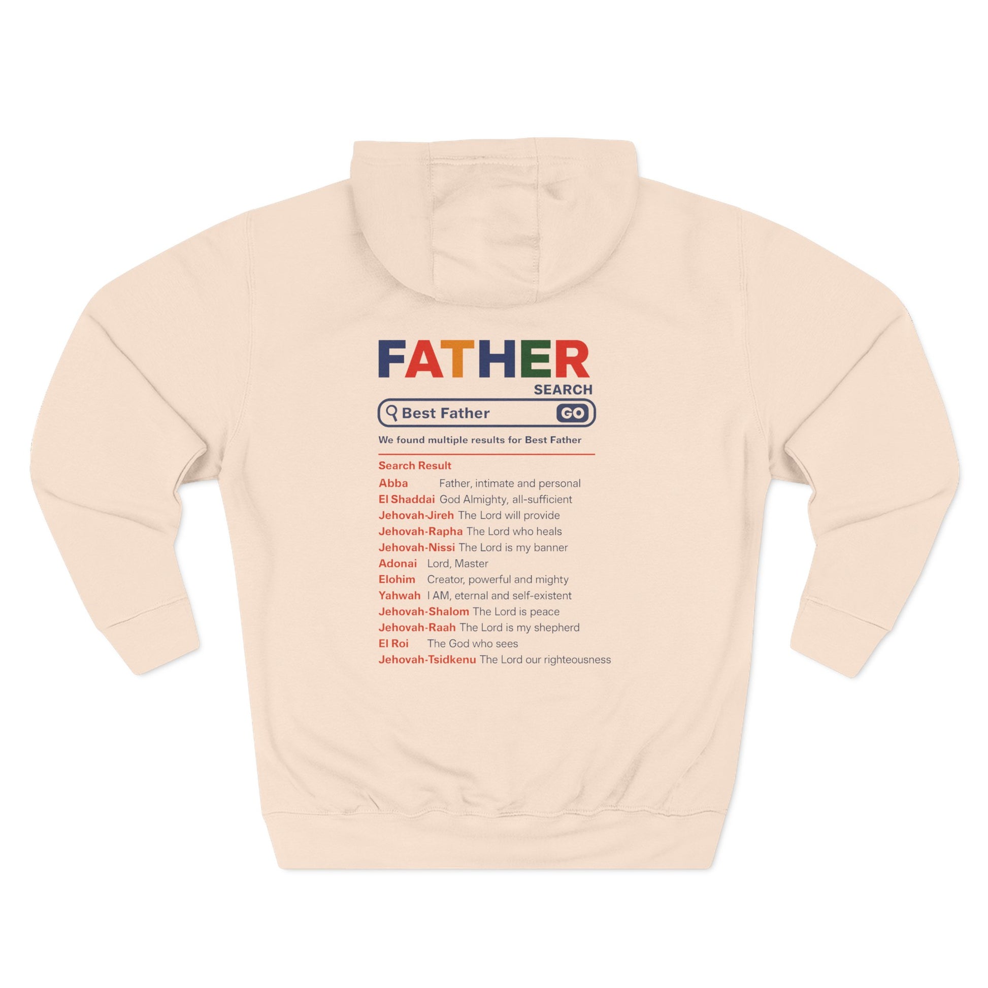 Father's Day Three - Panel Fleece Hoodie, Gift for Dad, Best Father Hoodie, Personalized Father Sweatshirt, Cute Dad Attire - ClaimedbyGodDesigns