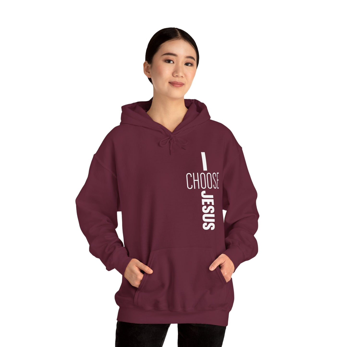 I Choose Jesus Unisex Christian Hooded Pullover Sweatshirt