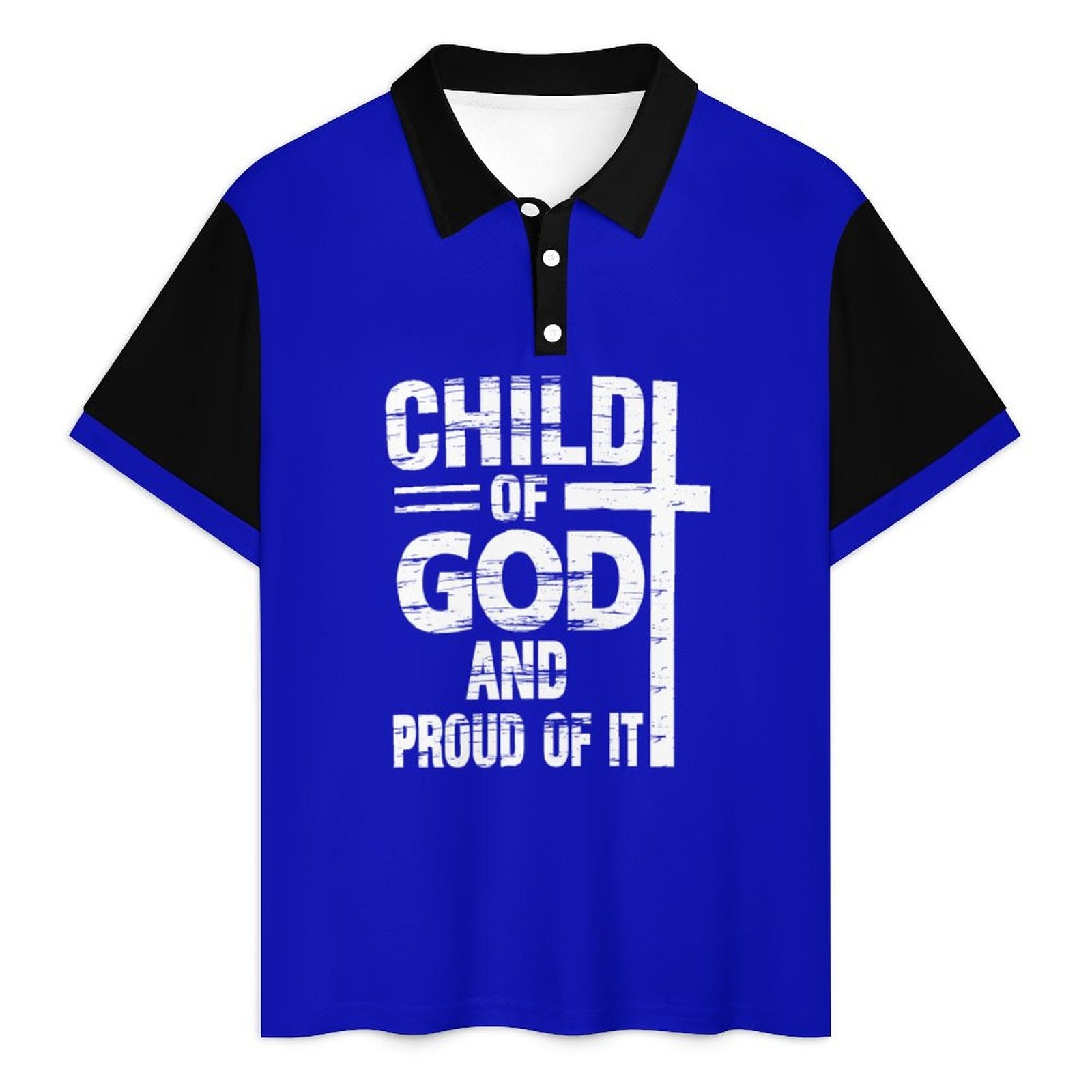 Child Of God And Proud Of It Men's Christian Casual Outfit Polo Set SALE-Personal Design