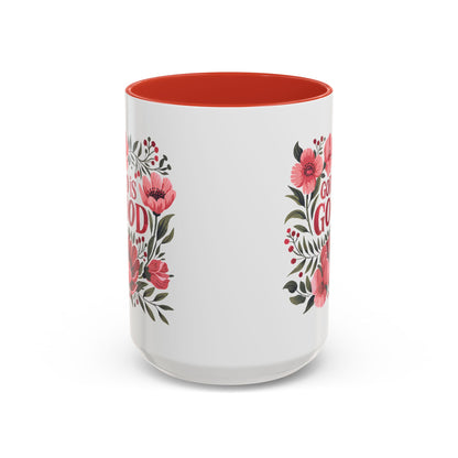 Christian Ceramic Mug- He Is Good Accent Coffee Mug (11, 15oz)
