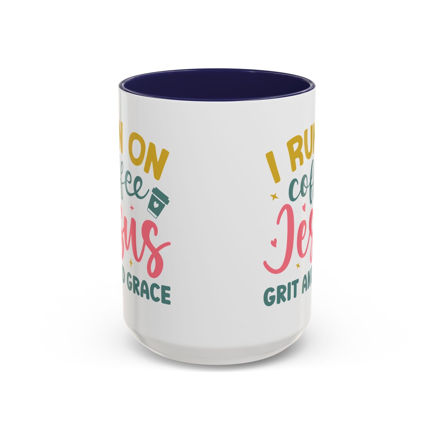 Inspirational Coffee Accent Mug - "I Run on Coffee & " - Perfect Gift for Faith & Coffee Lovers