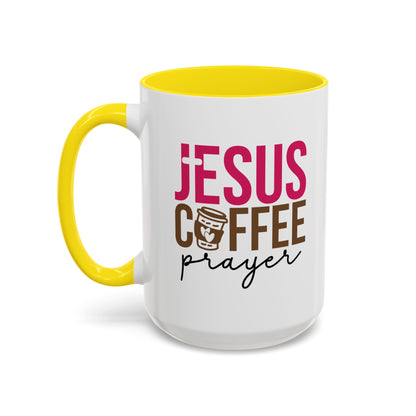 Faith-Inspired Coffee Prayer Accent Mug - Faith Inspired Gift for Coffee Lovers, Religious Drinkware, Inspirational Kitchen Decor