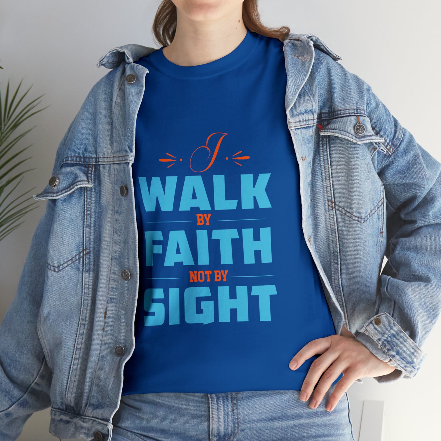 I Walk By Faith & Not By Sight Unisex Heavy Cotton Tee