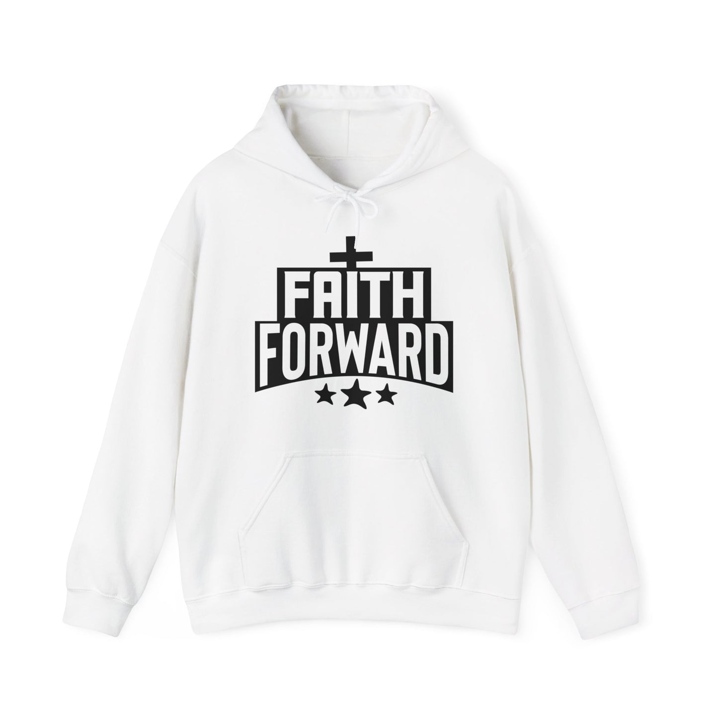 Faith Forward  Unisex Christian Hooded Pullover Sweatshirt