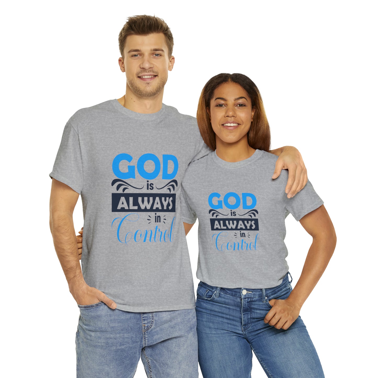 God Is Always In Control Unisex Heavy Cotton Tee